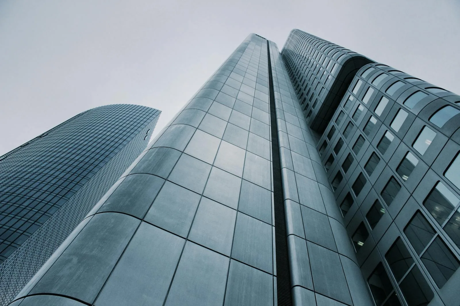 Modern glass skyscrapers — urban architecture